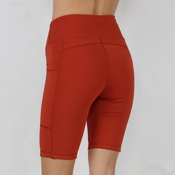 Yoga Pants Bermudas Leggings Both Sides Pockets - Picture 2 of 2